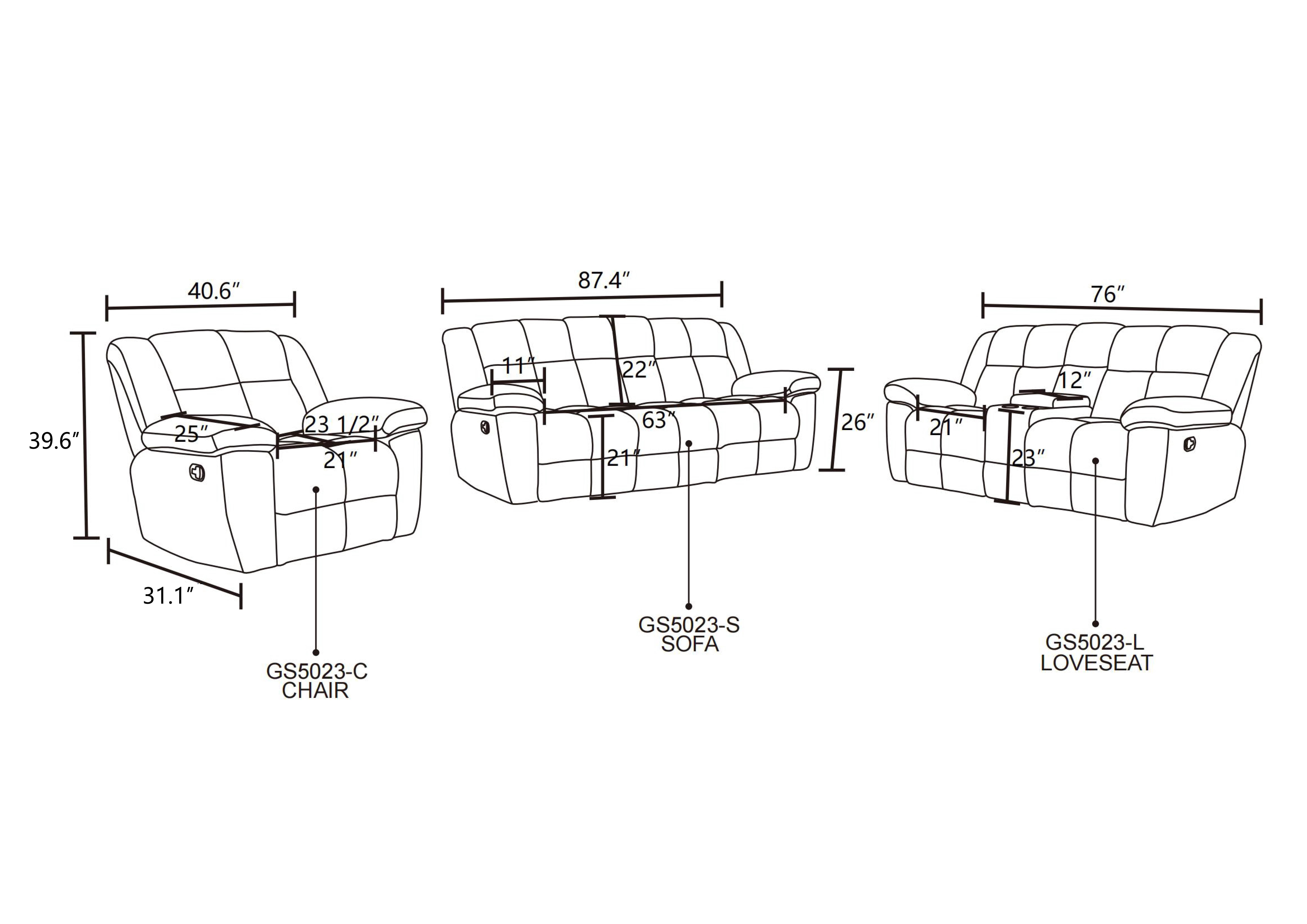 Gewnee Multifunctional Loveseat, Cup Holders, Corduroy Upholstery, Solid Wood Frame, Ideal for Living Room, Green