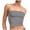 *Gray, variant on Women's Seamless Strapless Tube Top , Ladies' Stretchy Form Fitting Bandeau , Casual Crop Tops For Women,Blue,XS-XL
