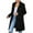 Black, variant on Women's 2025 Longline Lightweight Jacket with Lapel Pockets Loose Fit Comfortable Outerwear for Spring Fall Season M Size Light Blue