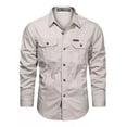 thumbnail image 1 of Camisa Cargo Militar Con Botones De Manga Larga For Hombre, 1 of 8