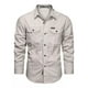 thumbnail image 1 of Camisa Cargo Militar Con Botones De Manga Larga For Hombre, 1 of 8