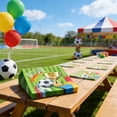 thumbnail image 2 of HuiXinOu 20 Count Soccer Themed Paper Napkins Football Party Supplies Disposable Napkin Set for Sports Theme Birthday Party Game Day and Football Event Table Decor, 2 of 6