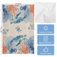 thumbnail image 5 of Sea Turtle Coastal 1 Pack Kitchen Towel, Water Absorbent Dish Towel, Summer Beach Coral Nautical Farmhouse Decorative Hand Towels - Quick Drying Cloth for Cooking Baking, 18x28 Inch, 5 of 8