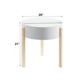 thumbnail image 3 of Mesa Auxiliar Redonda de Madera Acme Bodfish con Almacenamiento Oculto, 3 of 5