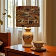 thumbnail image 6 of Linen Drum Lampshades Woodland Animal Patchwork Moose Bear Pine Trees Rustic Geometric 13"x13"x10" Light Shade for Table Lamps Floor Lamps Drum Lamp Shades Lampshade Replacement Assembly Required, 6 of 8