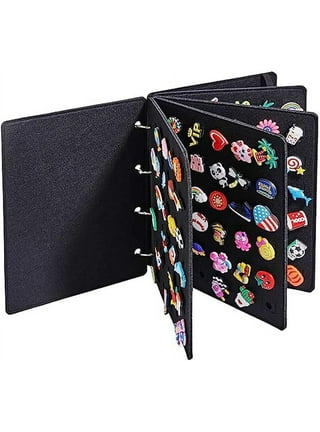  2 Pieces Enamel Pin Display Book Pin Trading Book Leather Pin  Holder Collectible Pins Enamel Pin Book Travel Pins Organizer for Kids  Girls Women (Black, White): Clothing, Shoes & Jewelry