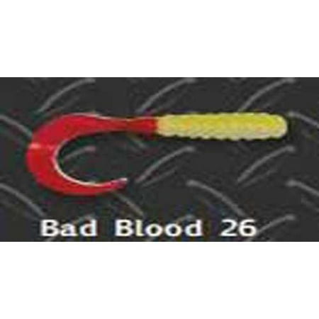 Big Bite Curl Tail Grub 2' 10ct Bad Blood