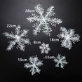 thumbnail image 5 of 30/12 piezas de adornos navideños de copos de nieve con purpurina, copos de nieve blancos falsos, colgantes para árbol de Navidad, decoración para fiestas en el hogar y Año Nuevo, 5 of 5