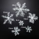 thumbnail image 5 of 30/12 piezas de adornos navideños de copos de nieve con purpurina, copos de nieve blancos falsos, colgantes para árbol de Navidad, decoración para fiestas en el hogar y Año Nuevo, 5 of 5