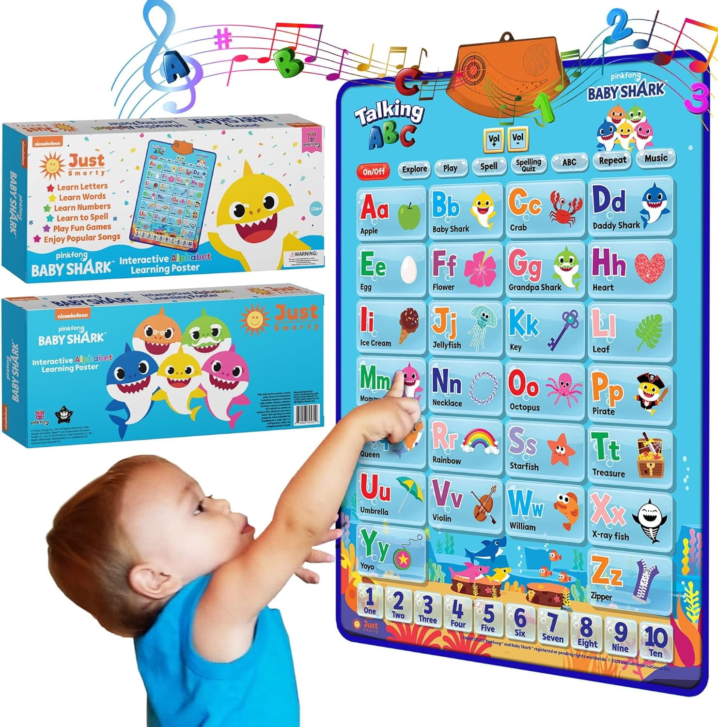 Toyland Baby Shark’s Big Show Touch & Feel Spielset – Mit Sensorischem Teig, Schaum & Matte