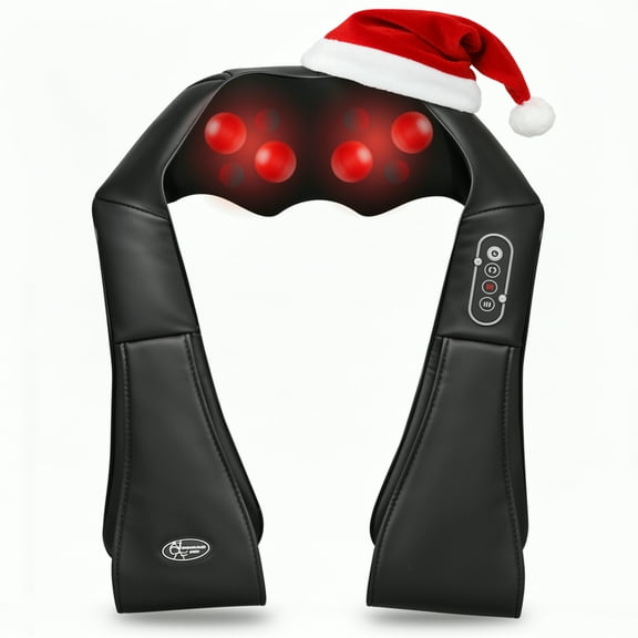 Naipo Shiatsu Back and Neck Massager with Heat Deep Kneading Massage, Best Gifts Mom Dad Women Men, Home, Office Car Use