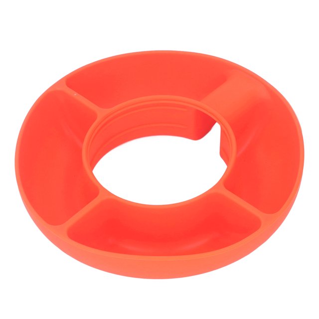 Bandeja para servir refrigerios, recipiente de silicona para servir frutas divididas, recipiente para vaso, 40oz, 30oz, naranja