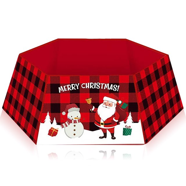 Inteprter Feliz árbol de Navidad Collar copos de nieve anillo de Navidad fiesta interior exterior suelo Festival decoración artesanía regalo nuevo Kits de decoración para fiestas tres Inteprter HA009061-03