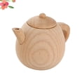 thumbnail image 4 of 1PC Solid Wood Tableware Toy No Paint Tea Pot Toy Simulated Kitchen Cooking Tea Kettle Toy Mini Tea Pot Toy Funny Play House Cutlery Toy for Home Nursery Size S, 4 of 6