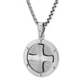 thumbnail image 2 of Men's Stainless Steel The Lord's Prayer Medallion Pendant, 2 of 4