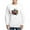 White, variant on - Pugs Ninja T Shirt Men's Long Sleeve T Shirt - Unisex Cotton Long Sleeve T-Shirt