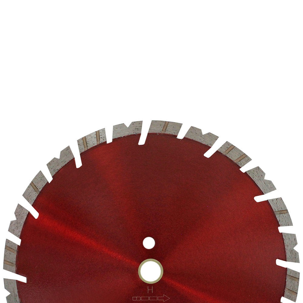 Metallic Red 12" x .125" x 1"-20mm Turbo Segmented Diamond Blade Cutter 15mm Rim 