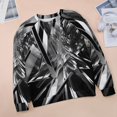 thumbnail image 6 of Sweatshirt For Womens Crewneck Geometric Lattice Hoodies Teen Girls Cute, 6 of 7