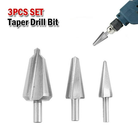 

BCLONG 3pcs Set Taper Drill Bit Umbrella Hole Bit Cone Cutter 16-30mm 5-20mm 3-14mm