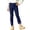 04-Navy, variant on Red Leggings Girls Fleece Lined High Waisted Thickened Thermal Pants Kids Fall Winter Warm Base Layer Bottoms