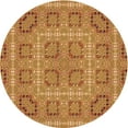 thumbnail image 1 of Ahgly Company Machine Washable Indoor Round Transitional Mahogany Brown Area Rugs, 8' Round, 1 of 7