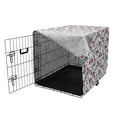 thumbnail image 3 of Love Dog Crate Cover, Romantic Sketch Style Hearts Lovers Valentines Birthday Pattern, Easy to Use Pet Kennel Cover for Medium Large Dogs, 35" x 23" x 27", Grey White Hot Pink, by Ambesonne, 3 of 6
