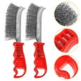 thumbnail image 2 of Stainless Steel Wire Brush for Rust Removal and Cleaning with Durable Red Design 2 Pcs, 2 of 9