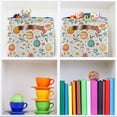 thumbnail image 6 of Yayeee 2 Pack Canvas Storage Basket with Handles for Shelves Fabric Bins Closet Organizer, Floral Easter Eggs, 6 of 8