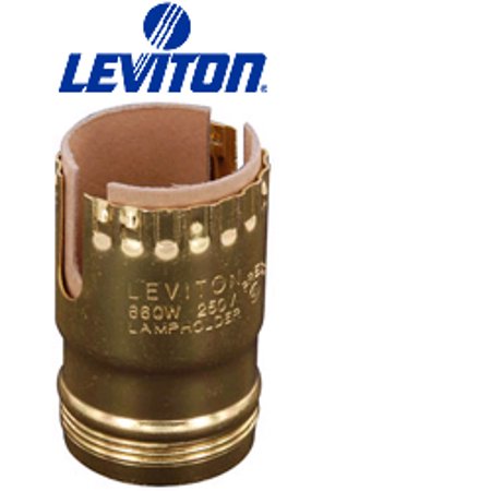 Leviton Electrolier Socket - Leviton 7111-2 Medium Base Push Thru Electrolier 660W-250V w/ Uno Threads ( Package of 1000)