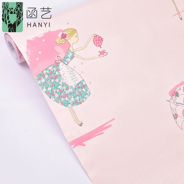 Rollos de papel de pared de dibujos animados para guardería, habitación de niños y bebés, papel tapiz para niños