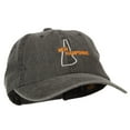 thumbnail image 5 of New Hampshire with Map Outline Embroidered Washed Cotton Twill Cap - Black OSFM, 5 of 5