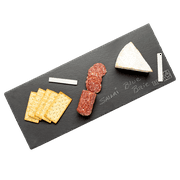 Tasty Natural Slate Charcuterie Cheese Board with Soapstone Chalk, 18" x 7"