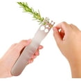 thumbnail image 2 of Herb Stripper Stainless Steel Kitchen Herb Leaf Stripping Tool Metal Herb Pealer LooseLeaf Kale Razor for Kale, Chard, Collard Greens, Thyme, Basil, Rosemary, 2 of 6