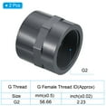 thumbnail image 3 of Uxcell G1/2 Female Thread Pipe Fitting 1/2" Socket Straight Tube Hose Connector Adapter 4 Pack, G2 x 2" 2, 3 of 5