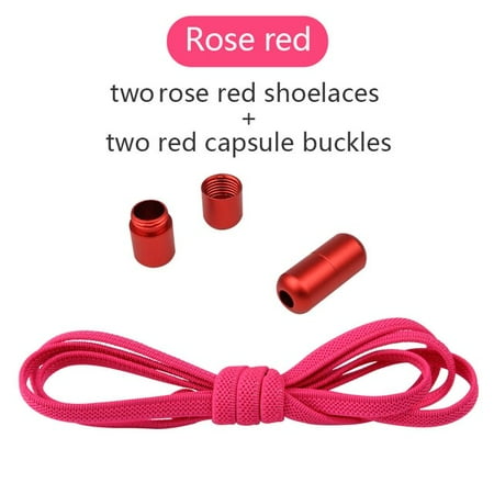 

1Pair Semicircle No Tie Shoelaces For Adult Kids Elastic Flat Lazy Shoe Laces Sneakers Shoelace Shoestrings Sports Accessories-Rose Red 100cm