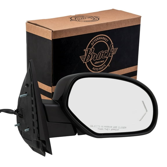 Brock Power Mirror for 2009-2013 Silverado 1500 Turn Signal Indicator Puddle Lamp Memory Heated