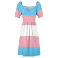 thumbnail image 5 of Transgender Flag Sleeveless Dress Clothing Woman fashion, 5 of 6