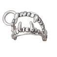 thumbnail image 1 of Sterling Silver 24" Unisex 1.5mm Box Chain Moveable Fangs Halloween Pendant Necklace, 1 of 2