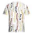 thumbnail image 5 of CEHVOM Femmes Mode Décontractée Chemises Imprimées Manches Courtes T-Shirt Ample Hauts Blouse à Col en V Liquidation, 5 of 5