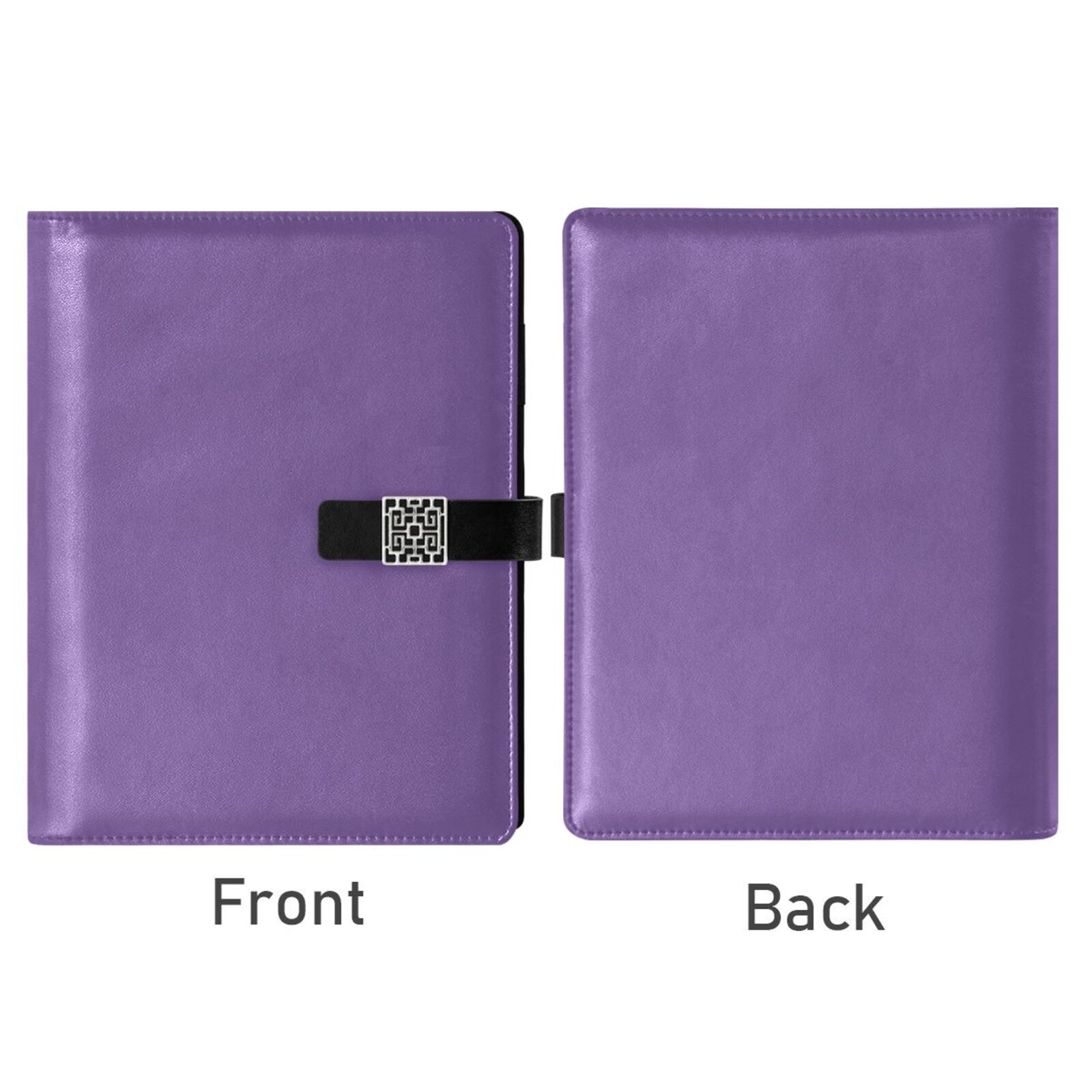 Premium Faux Leather Notebook - Refillable, Multi-Functional Organizer, 23.3x17cm, All-Season Use，Purple