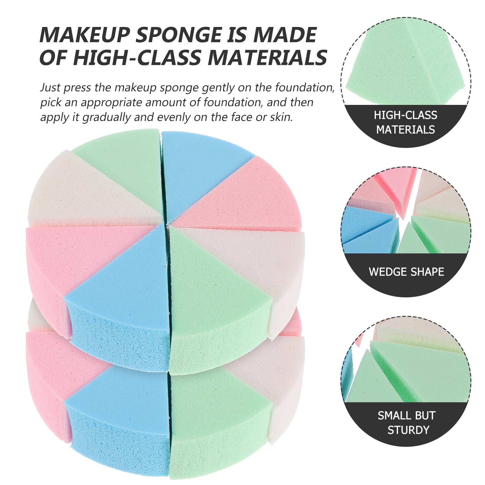 Mini Makeup Sponges Wedges For Face Foundation Triangle - Temu