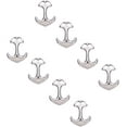 thumbnail image 4 of 12pcs 31mm 304 Stainless Steel Anchor Hook Clasps Cord End Connector Clasp Metal Hook Clasp for DIY Leather Cord Bracelets Jewelry Making Stainless Steel Color Hole 5x5mm, 4 of 9