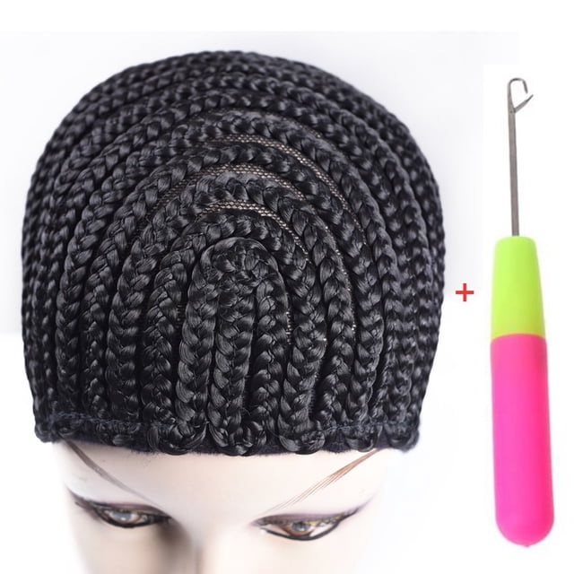 Gorros de peluca trenzados refinados, gorro de trenzas de croché para coser más fácilmente, gorros para hacer peluca, forro de red para el cabello sin pegamento, gorros de peluca de ganchillo (gorras