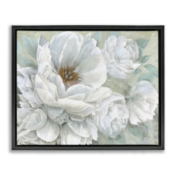 Stupell Industries White Beauty Bouquet Botanical & Floral Painting Black Floater Framed Art Print Wall Art, 21 x 17