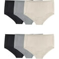 thumbnail image 1 of Fruit Of The Loom Culotte Brève en Microfibre Fit For Me pour Femmes Grande Taille, Lot de 6, 13, 1 of 3