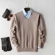 thumbnail image 3 of Men Cashmere Sweater Autumn Winter Soft Warm Jersey Jumper Robe Hombre Pull Homme Hiver Pullover V-neck O-neck Knitted Sweaters, 3 of 5