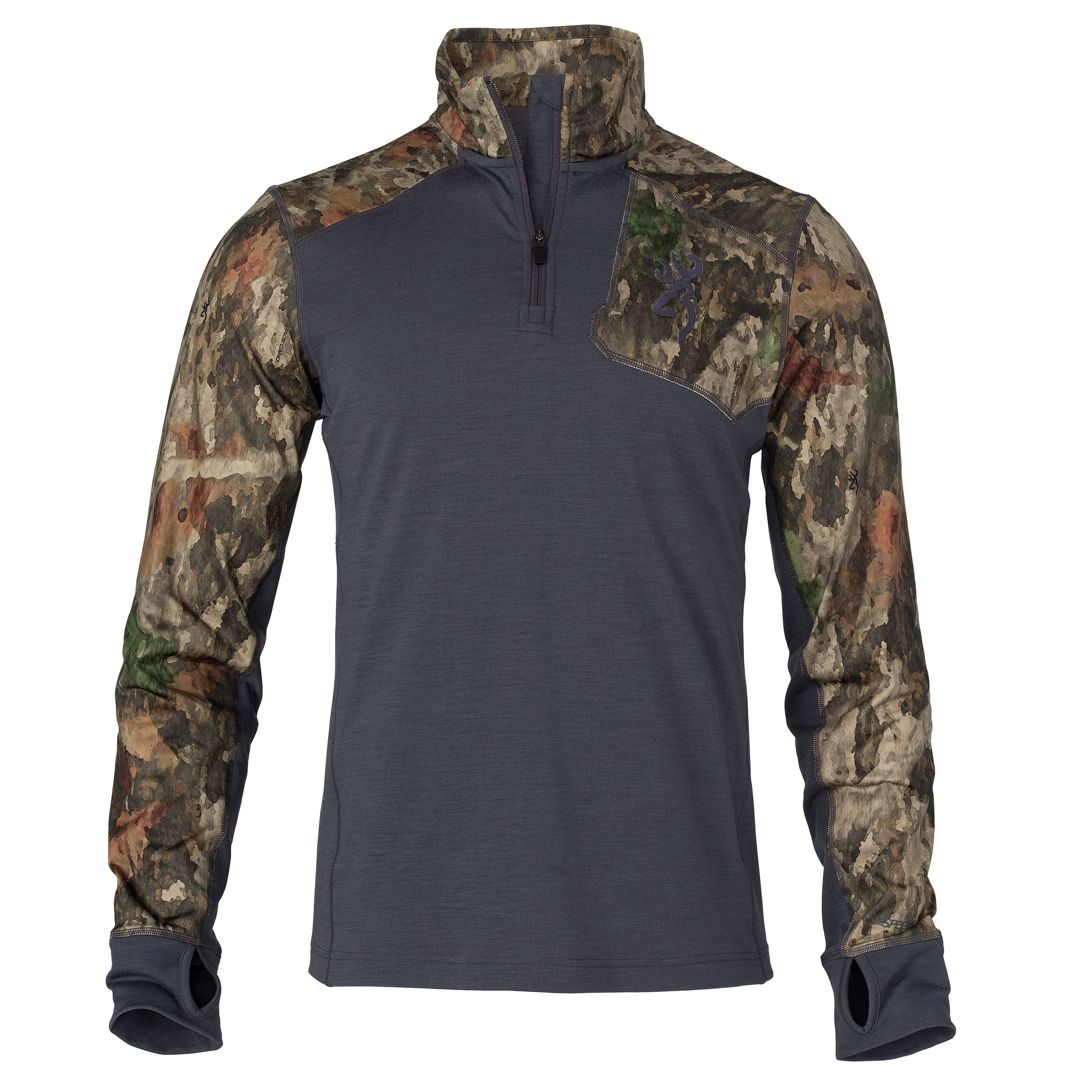 Browning Hell's Canyon Speed MHS-FM Base Layer Shirt Long Sleeve, ATACS Tree Dirt Extreme, Medium by Browning