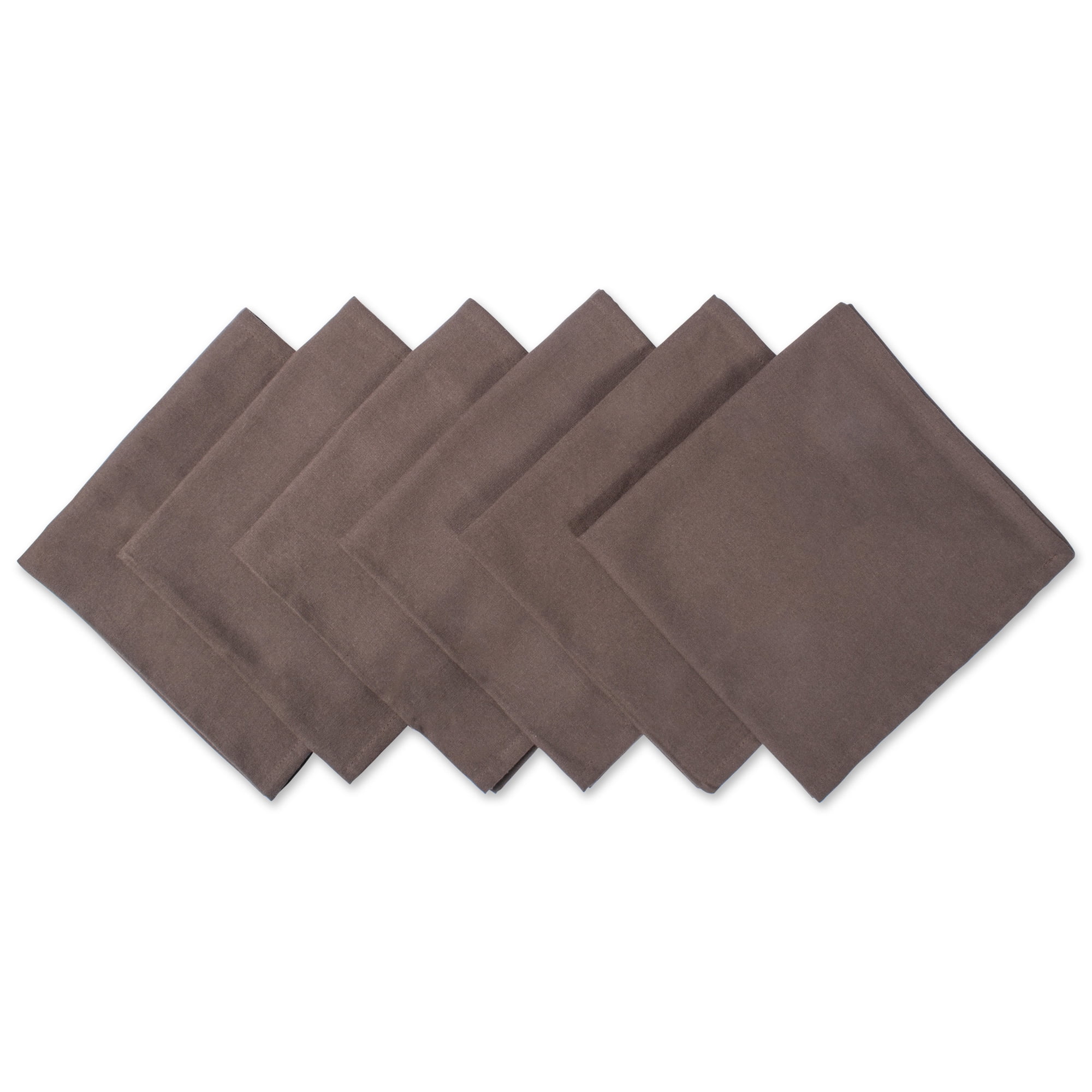 DII Dark Brown Napkin (Set of 6), 20x20", 100 Cotton