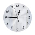 thumbnail image 1 of Reloj de pared de mármol plateado - Relojes de pared silenciosos que no hacen tictac de 10 pulgadas - Estilo rústico retro campestre decorativo para sala de estar, cocina, hogar, baño y dormitorio, 1 of 7