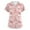 PinkB_04#94N, variant on Christmas Scrub Tops for Women V Neck Short Sleeve Plus Size Tops for Women Holiday Print Nurses Working Uniforms with Pockets S-5XL